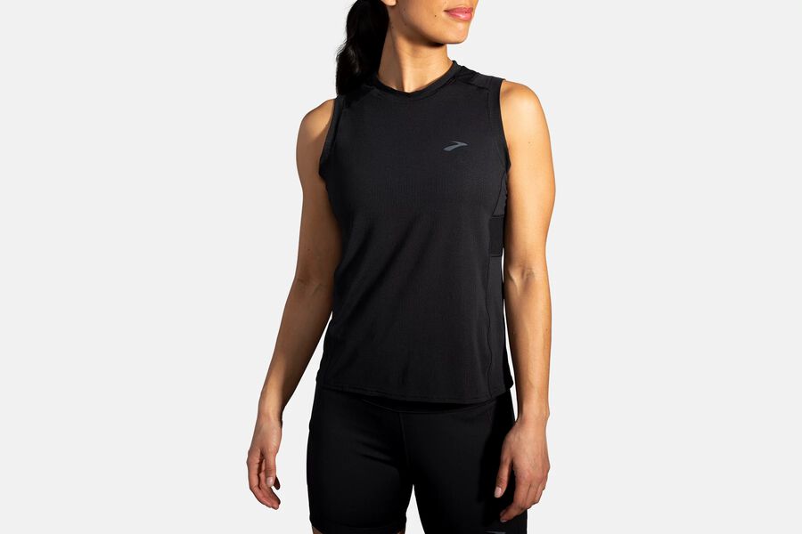 Brooks Women's Atmosphere Sleeveless Tops Black ( XYSGF8360 )